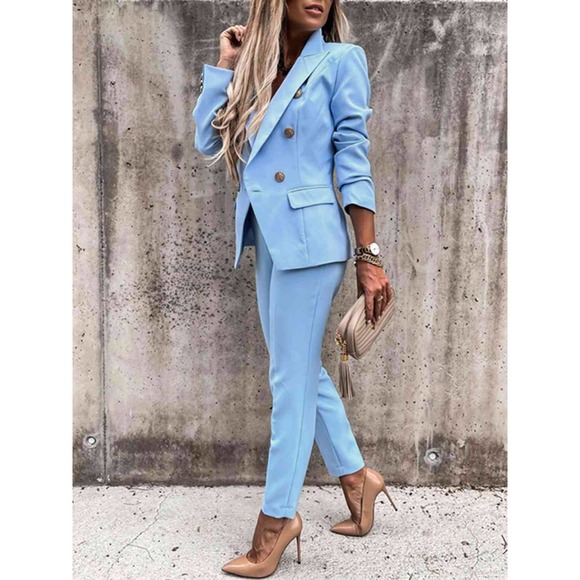 2 Pcs Blazer and Pants Suit Set - Picture 13 of 13